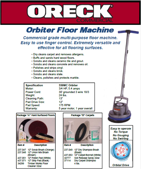 Oreck Orbiter Floor Machine Minneapolis Mn Clogged Plumbing